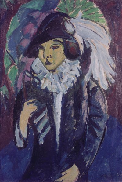 レディ・イン・ザ・パーク、1912 作： Ernst Ludwig Kirchner