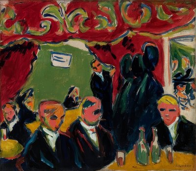 肩掛け。 1909年頃 作： Ernst Ludwig Kirchner