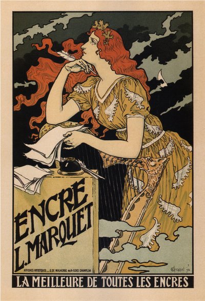 インクL.マーケットポスター、1892 作： Eugene Grasset