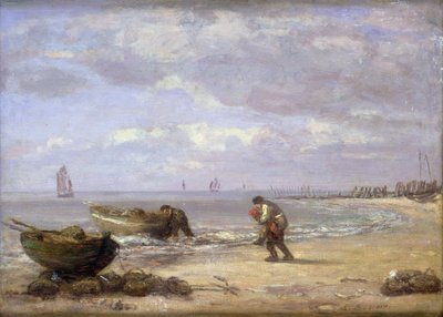 オンフルール近くの干潮 作： Eugene Louis Boudin