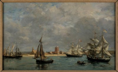 カマレットの港 作： Eugene Louis Boudin