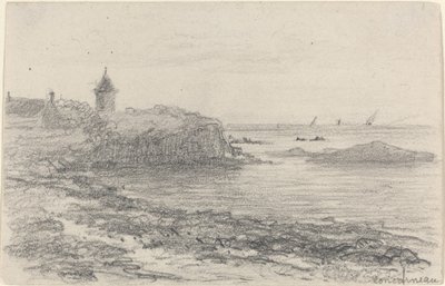 コンカルノーの海岸 作： Eugène Boudin