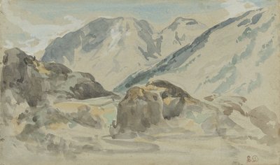 山の風景 作： Eugène Delacroix