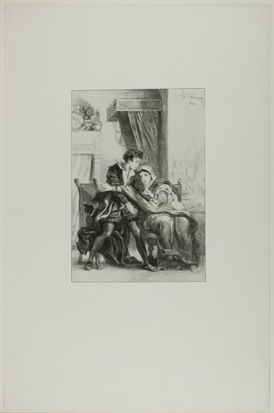 ハムレットと女王 作： Eugène Delacroix