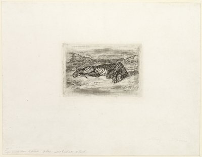 砂漠で休む虎 作： Eugène Delacroix