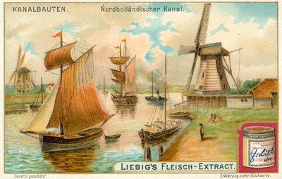 Noordhollandsch Kanaal, オランダ (chromolitho) 作： European School