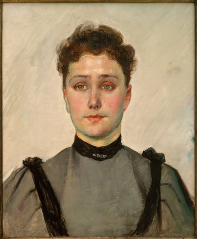 若い女性の肖像画 作： Ferdinand Hodler