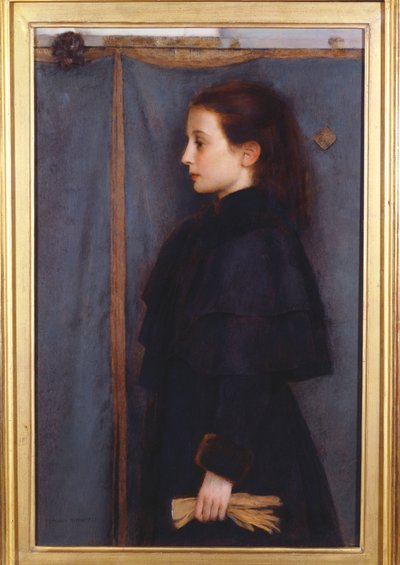 ジャンヌ・ド・バウアーの肖像、1890 作： Fernand Khnopff