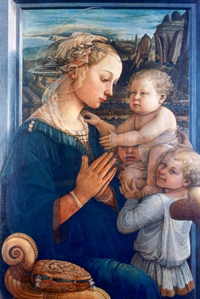 マドンナと天使の子、c1455 作： Filippino Lippi