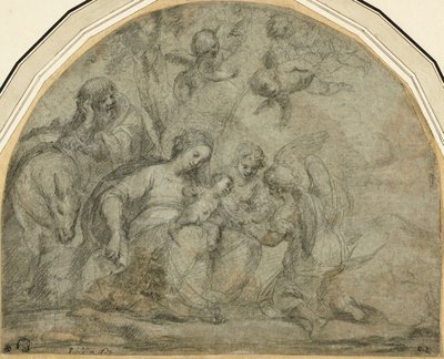 エジプトへの逃亡中の休息 作： Francesco Albani