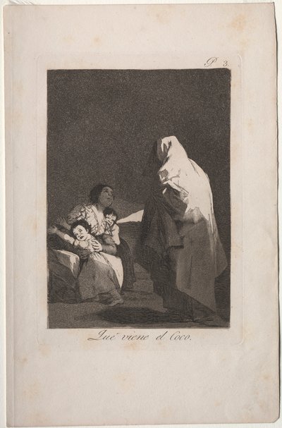 Caprichos：ボギーマンが来ました。 作： Francisco de Goya