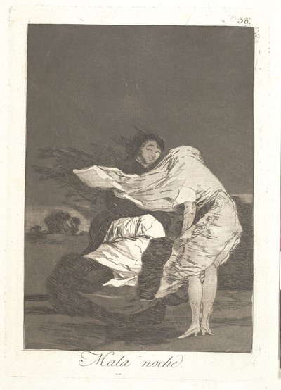 暗闇の中で 作： Francisco de Goya