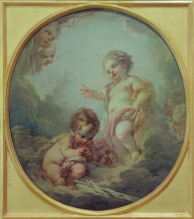 赤ちゃんイエスは洗礼者ヨハネを祝福します 作： François Boucher