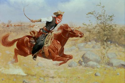 ギャロッピングホースマン、1890年頃 作： Frederic Remington