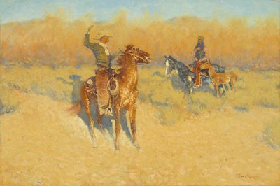 古くからの牛のサイン 作： Frederic S. Remington