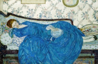 ブルーガウン、1917年 作： Frederick Carl Frieseke