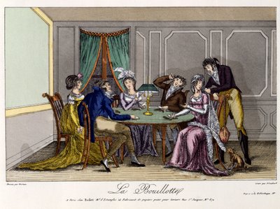 La Bouillotte, c.1810 （手彩色のエングレービング 作： French School