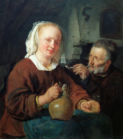 ワインで男と女 作： Gabriel Metsu