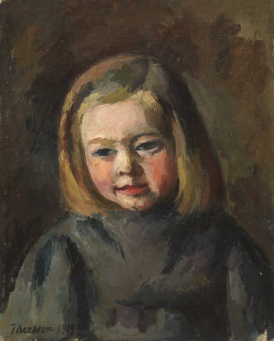 若い女の子の頭、1919 作： Gaston Thiesson