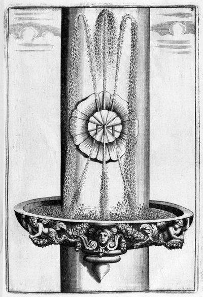 装飾用の噴水のデザイン、1664年 作： Georg Andreas Bockler