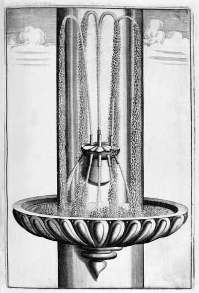 装飾用の噴水のデザイン、1664年 作： Georg Andreas Bockler