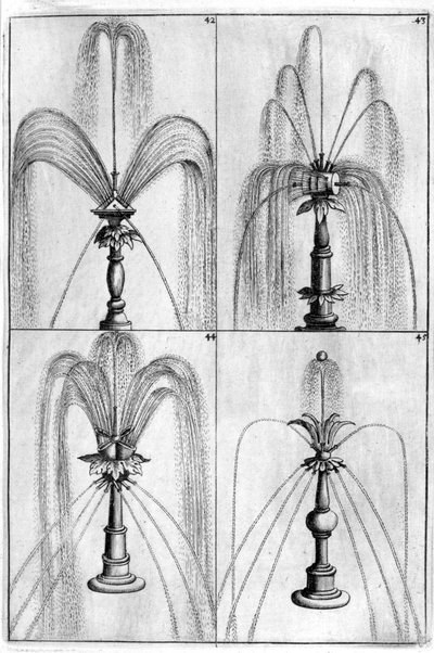 装飾用の噴水のデザイン、1664年 作： Georg Andreas Bockler