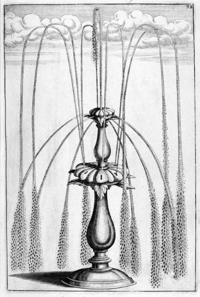 装飾用の噴水のデザイン、1664年 作： Georg Andreas Bockler