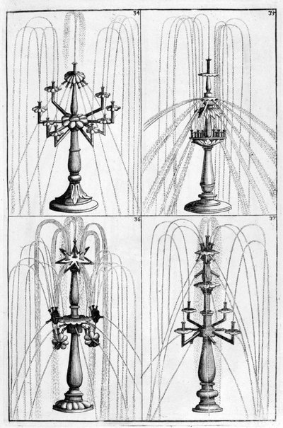 装飾用の噴水のデザイン、1664年 作： Georg Andreas Bockler