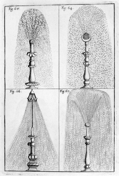 装飾用の噴水のデザイン、1664年 作： Georg Andreas Bockler