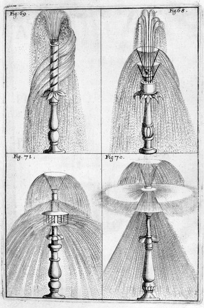 装飾用の噴水のデザイン、1664年 作： Georg Andreas Bockler