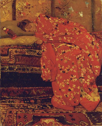 赤い着物を着た少女 作： Georg Hendrik Breitner