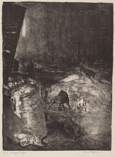 ハングリードッグス、第二の石 作： George Bellows