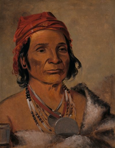 オールド チーフ、ディープ レイク、1831 年。 作： George Catlin