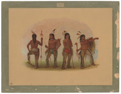 4 人のナバホ戦士 作： George Catlin