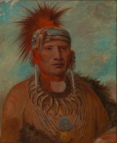 ノイモンヤ、ウォーキングレイン、ウォーチーフ、1844-1845。 作： George Catlin