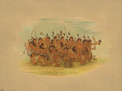 スカルプダンス - スー、1861年。 作： George Catlin