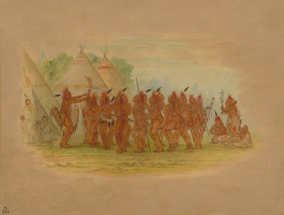 奴隷の踊り - Saukie、1861年。 作： George Catlin