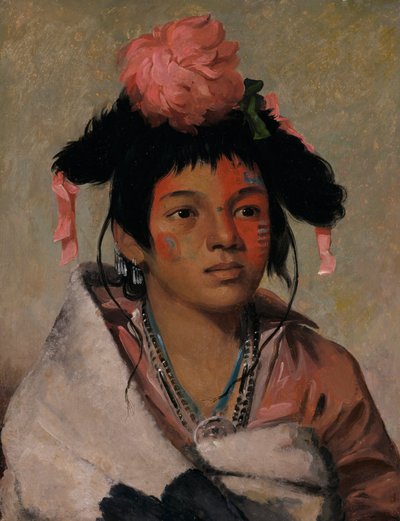 Tcha-cauk-o-ko-maugh、偉大な酋長、少年、 作： George Catlin