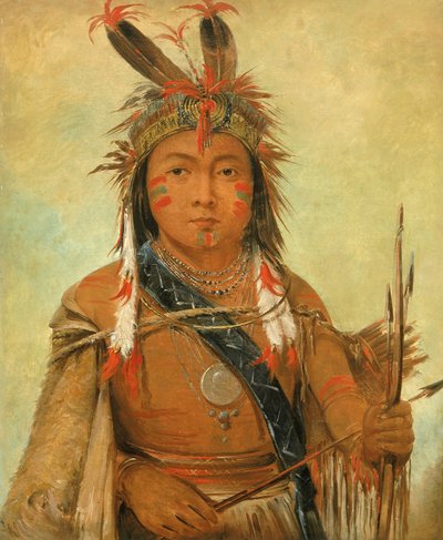 Ud-je-jock、ペリカン、少年、1845年。 作： George Catlin