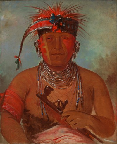 Wée-ke-rú-law、交換する彼、1832。 作： George Catlin