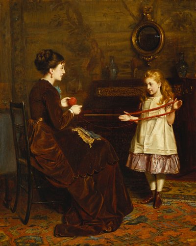 母の小さなヘルパー、1874 作： George Goodwin Kilburne