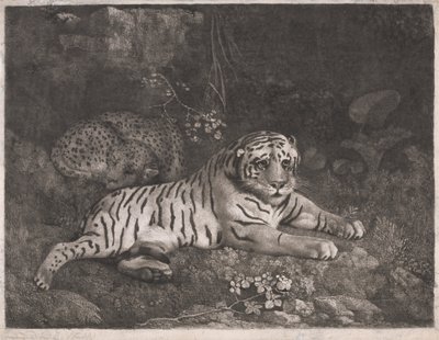 虎と眠るヒョウ 作： George Stubbs