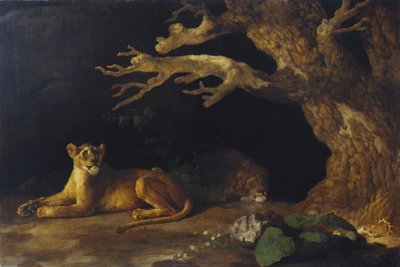 雌ライオンと洞窟 作： George Stubbs