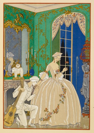 ▲クリメネ。 女性で音楽家。 作： Georges Barbier