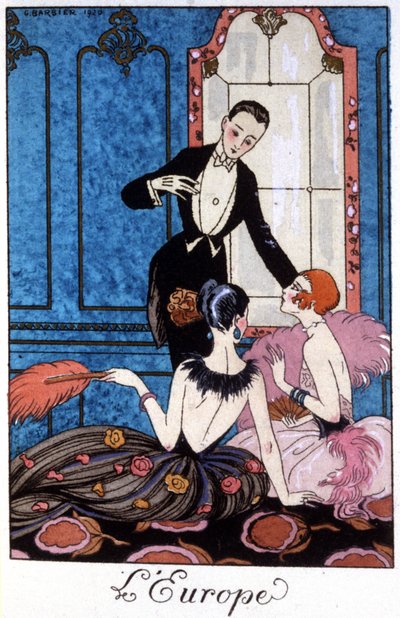 ヨーロッパ、20世紀初頭（イラスト） 作： Georges Barbier