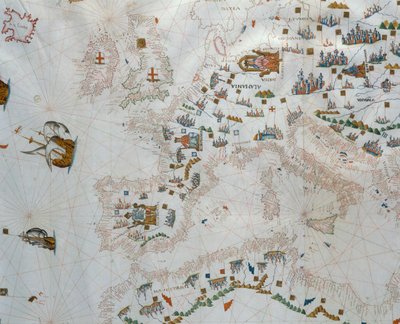 航海地図、1564 作： Giacomo Maggiolo