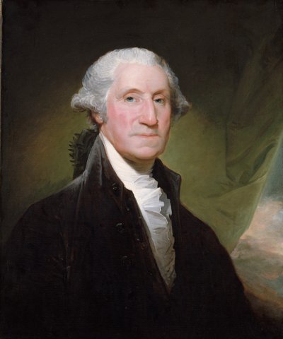 ジョージ・ワシントン（1732-99）（帆布に油彩） 作： Gilbert Stuart