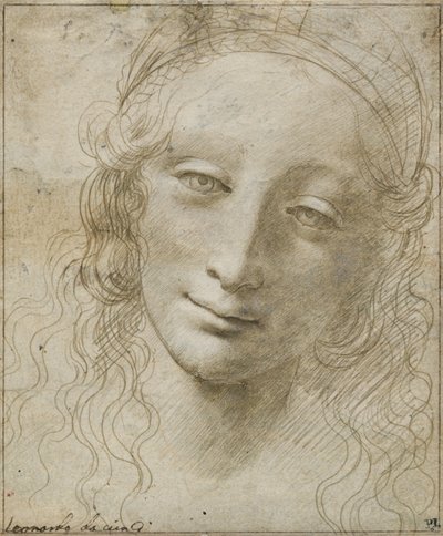 女性の頭 作： Giovanni Antonio Boltraffio