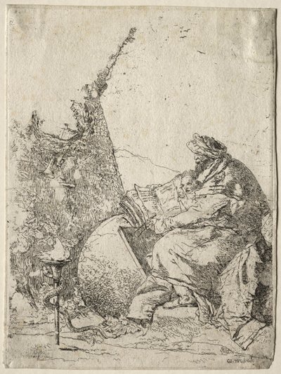 ファンタジーのジョーク: 哲学者 作： Giovanni Battista Tiepolo