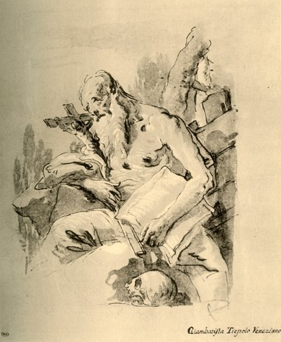 セントジェローム、18世紀半ば、1928 作： Giovanni Battista Tiepolo